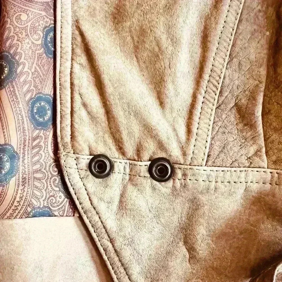 Winlit Leather Belted VTG Jacket with Shoulder Pads - Picture 11 of 13